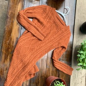 Orange sweater dress